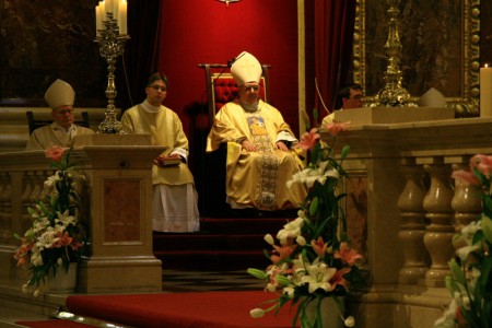 XVI. Benedek pápa megválasztásának 7. évf. bemutatott szentmise